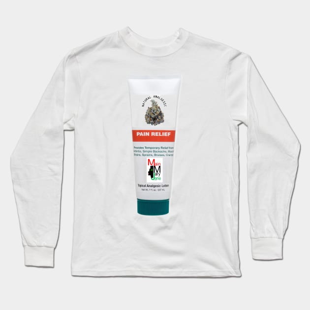Cannabis Pain Ointment Long Sleeve T-Shirt by Main Mary Jane Cannabis Collectibles